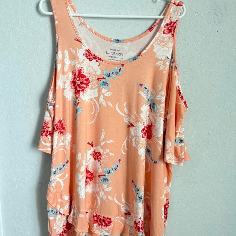 Torrid Women's Pink and Orange Blouse